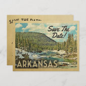 Arkansas Save the Date Mountains River Snow Aankondigingskaart (Voorkant / Achterkant)