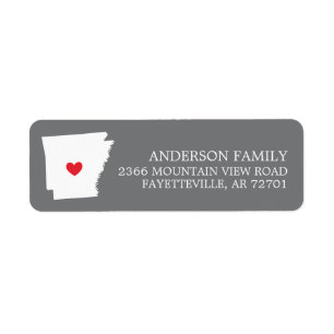 ARKANSAS-staat Terugkeeradreslabel verplaatsen Etiket