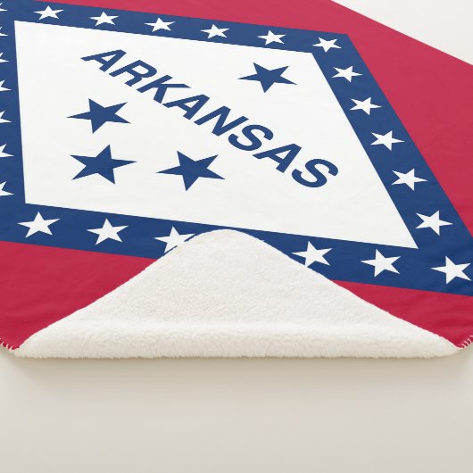 Arkansas Staat Vlag Print Patriottisch Sherpa Deken (3/4)