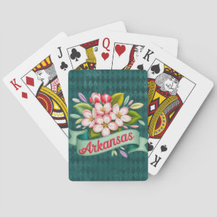 Arkansas Staatsbloemen Embleem Pokerkaarten