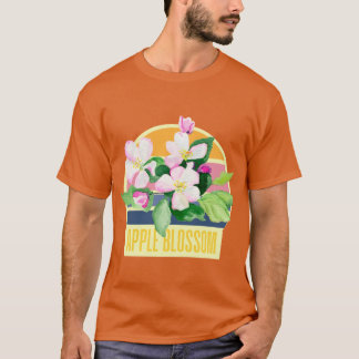 Arkansas State Apple Bloesem Bloem Waterverf Sti T-shirt