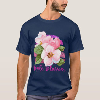 Arkansas State Apple Blossom Flower Watercolor Sti T-shirt
