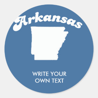 ARKANSAS STATE MOTTO T-SHIRT RONDE STICKER