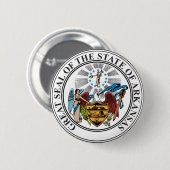 Arkansas State Seal Ronde Button 5,7 Cm (Voorkant /achterkant)