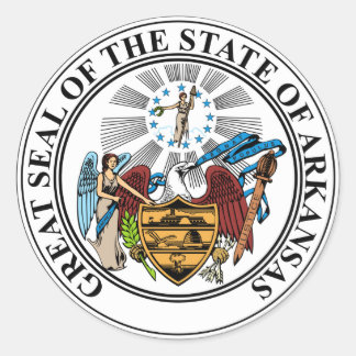 ARKANSAS STATE SEAL RONDE STICKER