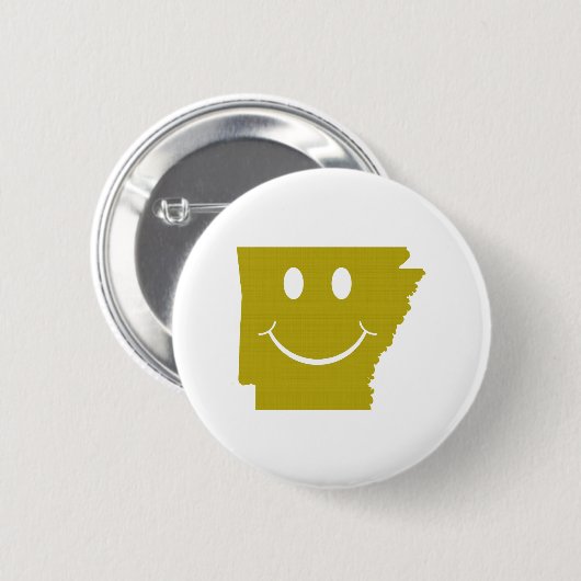 Arkansas State Shape Face Ronde Button 5,7 Cm (Voorkant /achterkant)