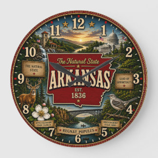 Arkansas State Vintage Map Grote Klok