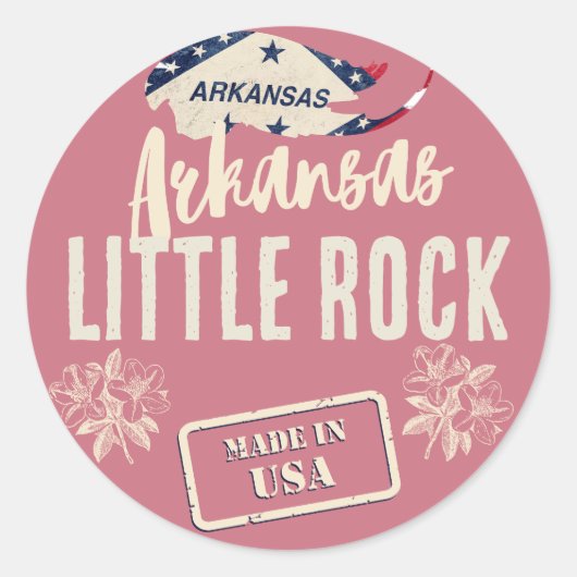 Arkansas Steden Ronde Sticker (Voorkant)