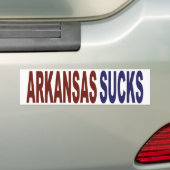 Arkansas Sucks Bumpersticker (Op auto)