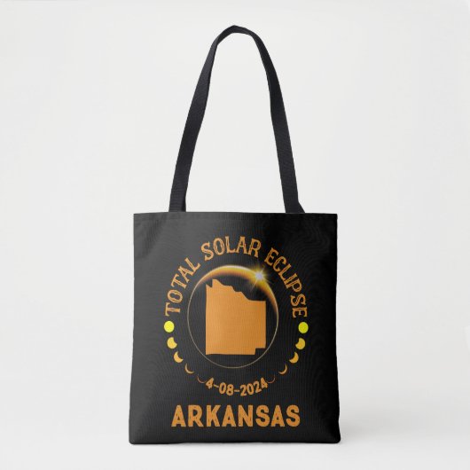 Arkansas Total Solar Eclipse April 8 2024 Verenigd Draagtas (Voorkant)