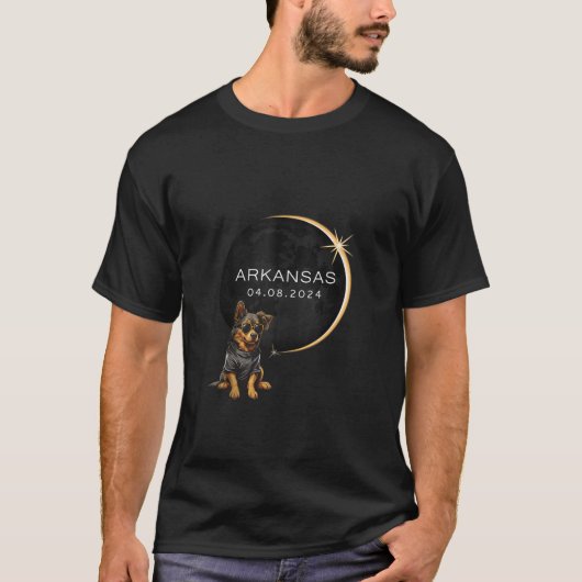 ARKANSAS Totale Zonneverduistering 2024 Grappige H T-shirt (Voorkant)