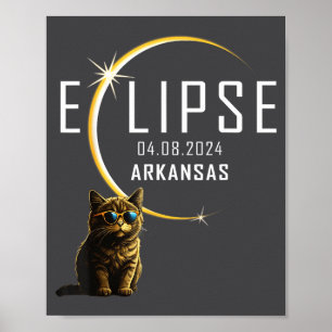 Arkansas Totale Zonsverduistering 2024 Grappige Ka Poster