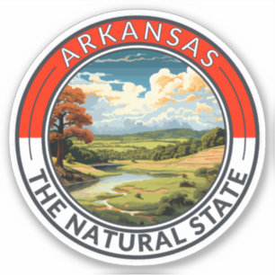 Arkansas Travel Art Badge Sticker