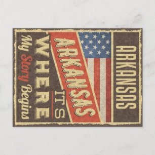 Arkansas USA Flag Briefkaart