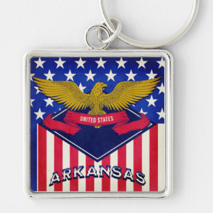 Arkansas USA Flag Sleutelhanger