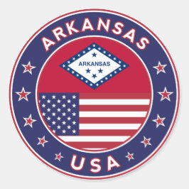 Arkansas, USA states Ronde Sticker