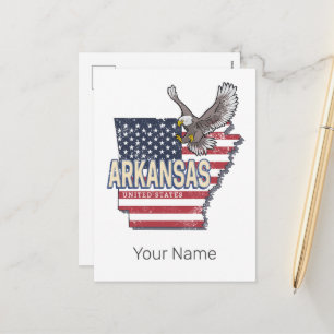 Arkansas Verenigde Staten Retro Kaart Verenigde S