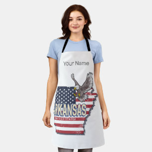 Arkansas Verenigde Staten Retro Kaart  Verenigde S Schort