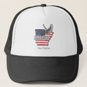 Arkansas Verenigde Staten Retro Kaart Verenigde S Trucker Pet