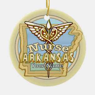 Arkansas Verpleegster Caduceus Ornament 