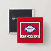 Arkansas Vierkante Button 5,1 Cm (Voorkant /achterkant)