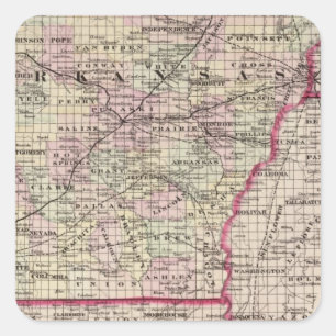 Arkansas Vierkante Sticker