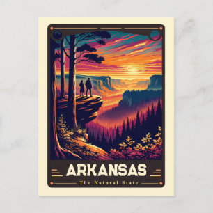 Arkansas Vintage van patriottische spirit Briefkaart