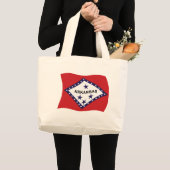 Arkansas Vlag Boodschappentas Grote Tote Bag (Voorkant (product))