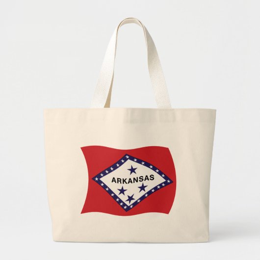 Arkansas Vlag Boodschappentas Grote Tote Bag (Voorkant)