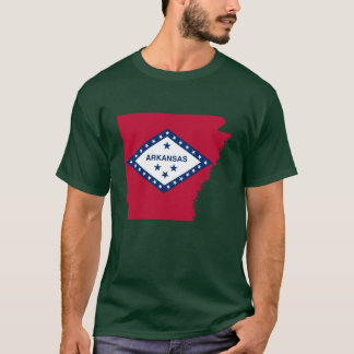 Arkansas vlag kaart t-shirt