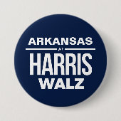 Arkansas voor Harris Walz Ronde Button 7,6 Cm (Voorkant)