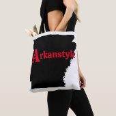 Arkanstyle rode tekst draagtas (Dichtbij)