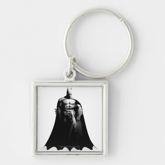 Arkham City | Batman Black en White Wide Pose Sleutelhanger (Voorkant)