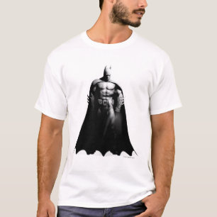 Arkham City   Batman Black en White Wide Pose T-shirt