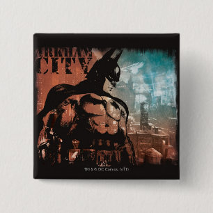 Arkham City Batman gemengde media Vierkante Button 5,1 Cm