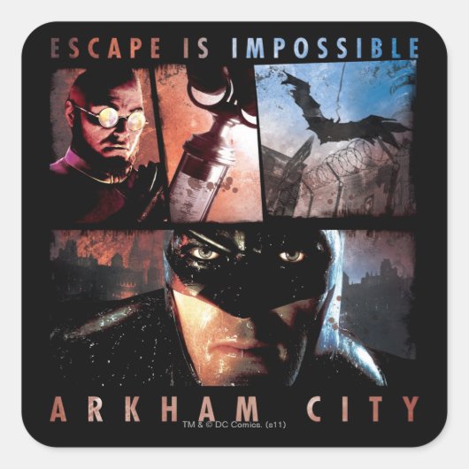Arkham City Escape is onmogelijk Vierkante Sticker (Voorkant)