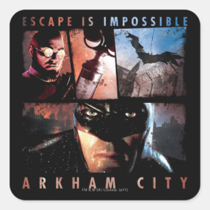 Arkham City Escape is onmogelijk Vierkante Sticker