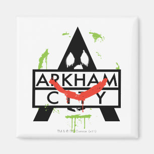 Arkham City Icon w/ Joker marks 2 Magneet