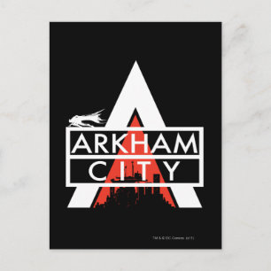 Arkham City Logo White Briefkaart