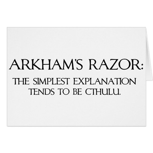 Arkham's Razor (Voorkant Horizontaal)