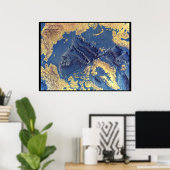 "Arktis: 1971/heute - 3d Meeresgrund Karte ...  Po Poster (Thuiskantoor)