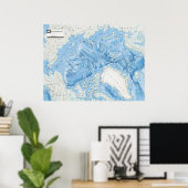 "Arktis: 2005/heute - Meeresboden Karte Poster (Thuiskantoor)