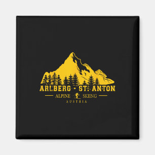 Arlberg St. Anton Austria Ski Resort Alpine Skiën Magneet