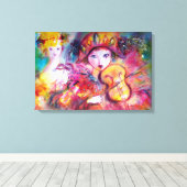 ARLECCHINO EN COLOMBINA CANVAS AFDRUK (Insitu (Houten vloer))