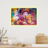Arlecchino en Colombina, kolossaal formaat Poster (Keuken)