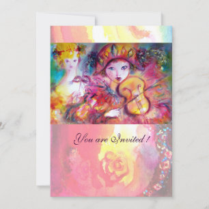 ARLECCHINO EN COLOMBINA/Venetian Mardi Gras Kaart