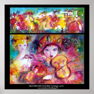 ARLECCHINO EN COLOMBINA Venetinan Masquerade Poster