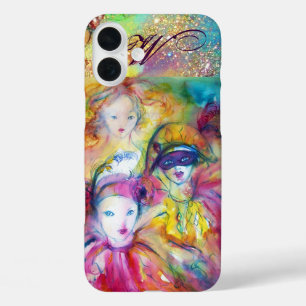 ARLECCHINO PIERO EN COLOMBINA/MONOGRAM iPhone 16 PLUS HOESJE