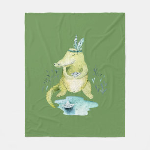 Arlena de Alligator Fleece Deken