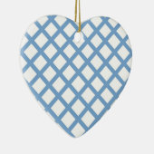 Arlequin Blanc Bleu Diamond Ornement (Droite)